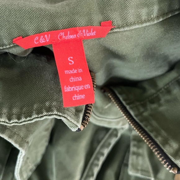 Chelsea & Violet Olive Green Military Jacket - Picture 2 of 4